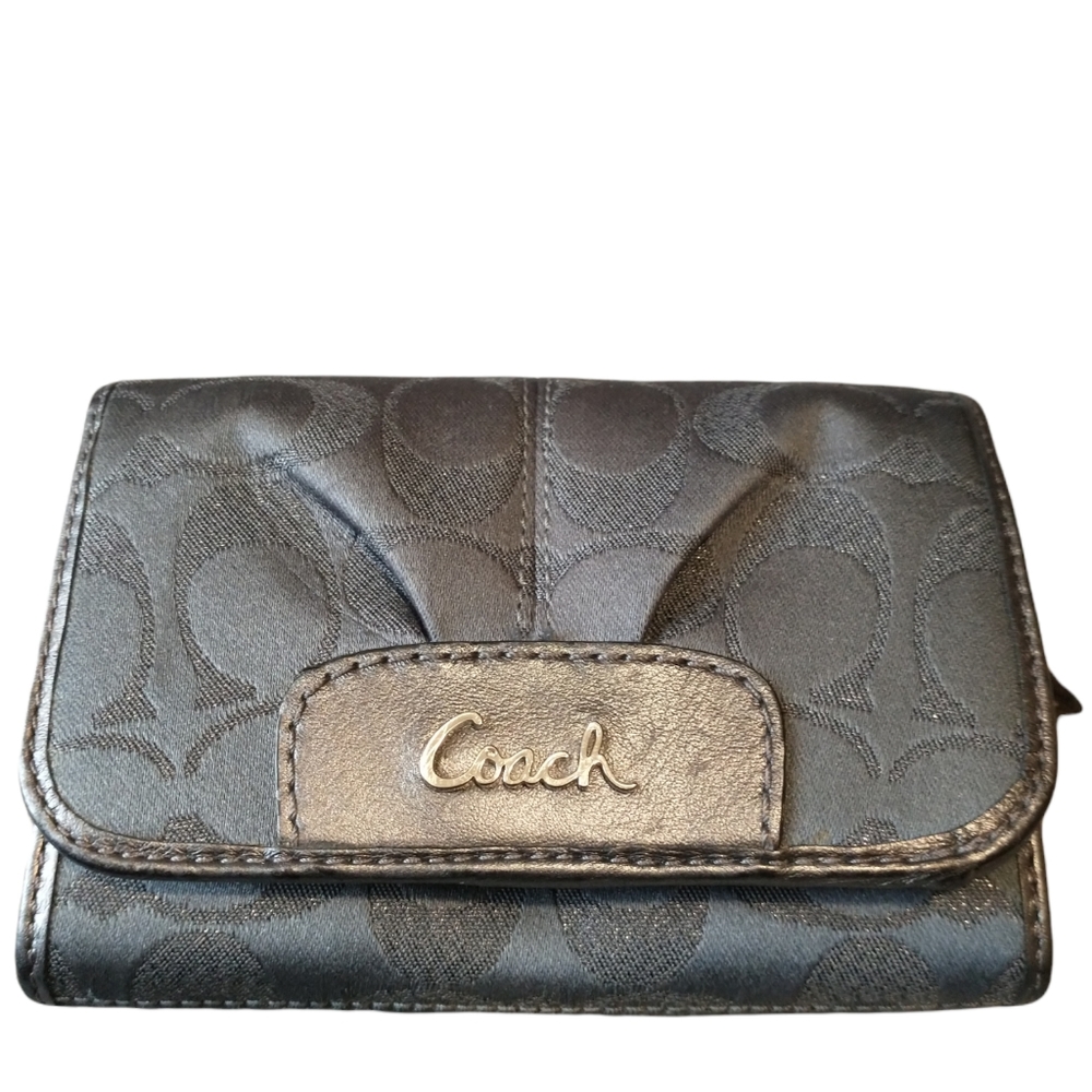 Coach Black Signature C Wallet
